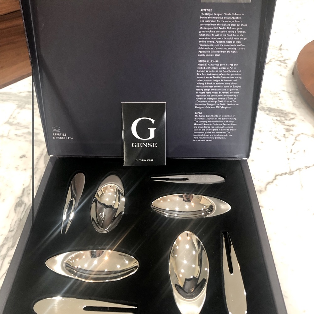 GENSE APPETIZE by NEDDA EL-ASMAR. 8-Pc. appetizer set by award winning designer